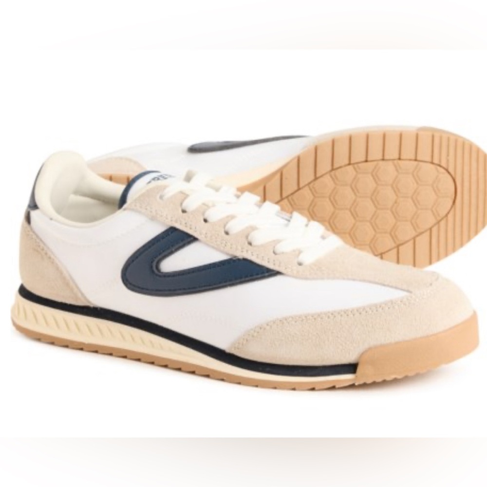 Tretorn White and Navy Sneakers